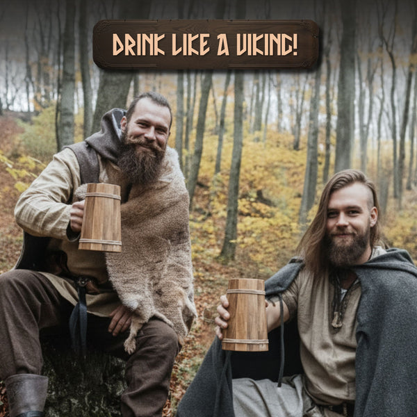 Norse Tradesman Wooden Beer Mug Tankard | 100% Handcrafted