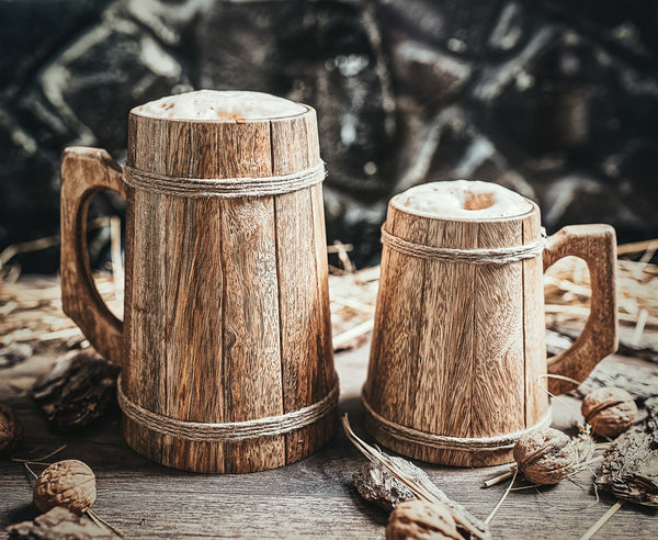 Norse Tradesman Wooden Beer Mug Tankard | 100% Handcrafted