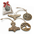 Wood Ornament Set (4)
