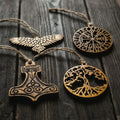 Wood Ornament Set (4)