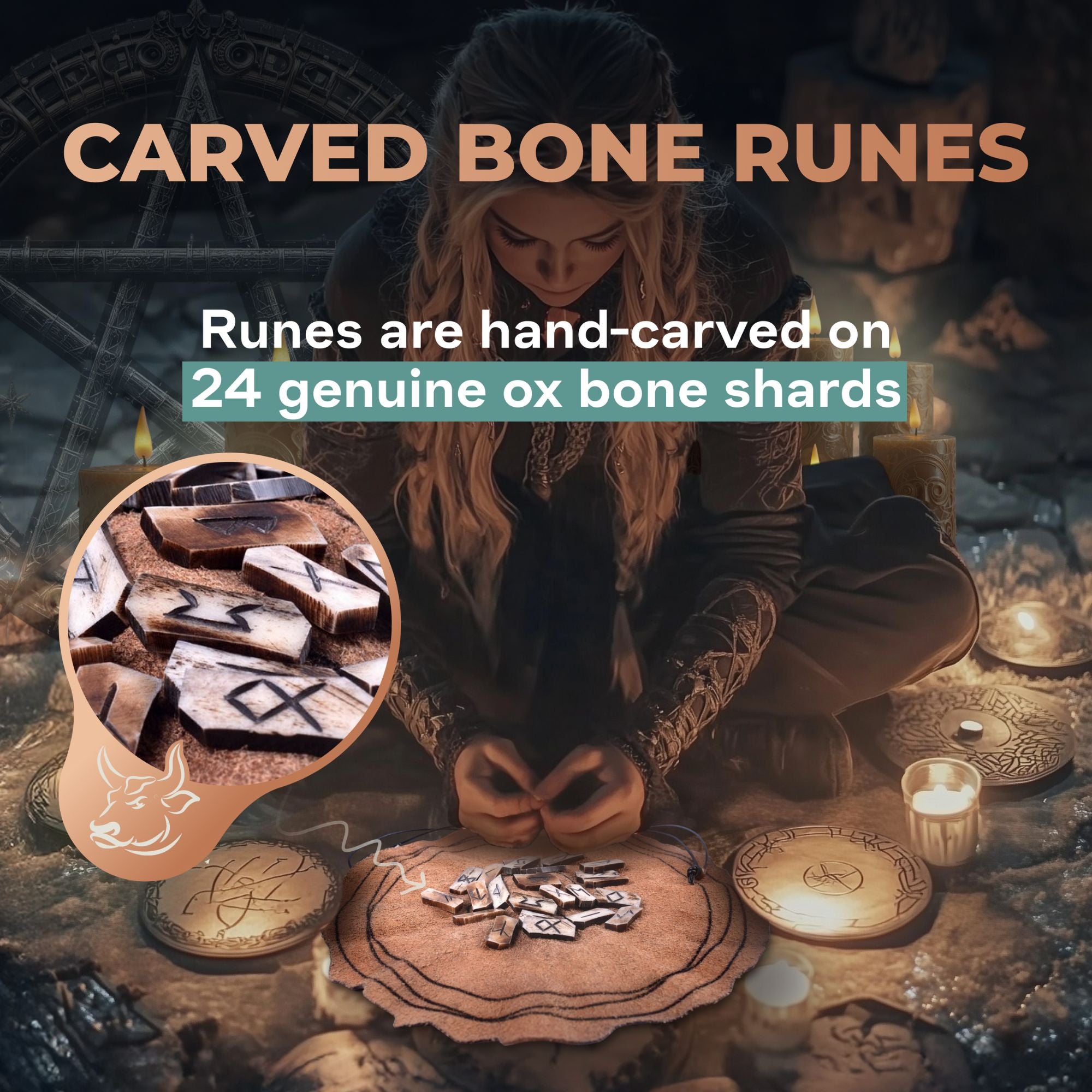 Elder Futhark - Ensemble de runes de divination - Elder Futhark - Ensemble de runes sculptées - Petits cubes runiques Elder Futhark - Ensemble de runes de divination - Elder Futhark - Ensemble de runes sculptées - Petits cubes runiques