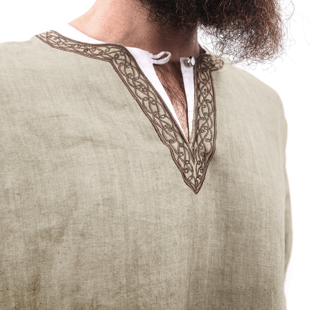 Linen Tunic - Olive Green