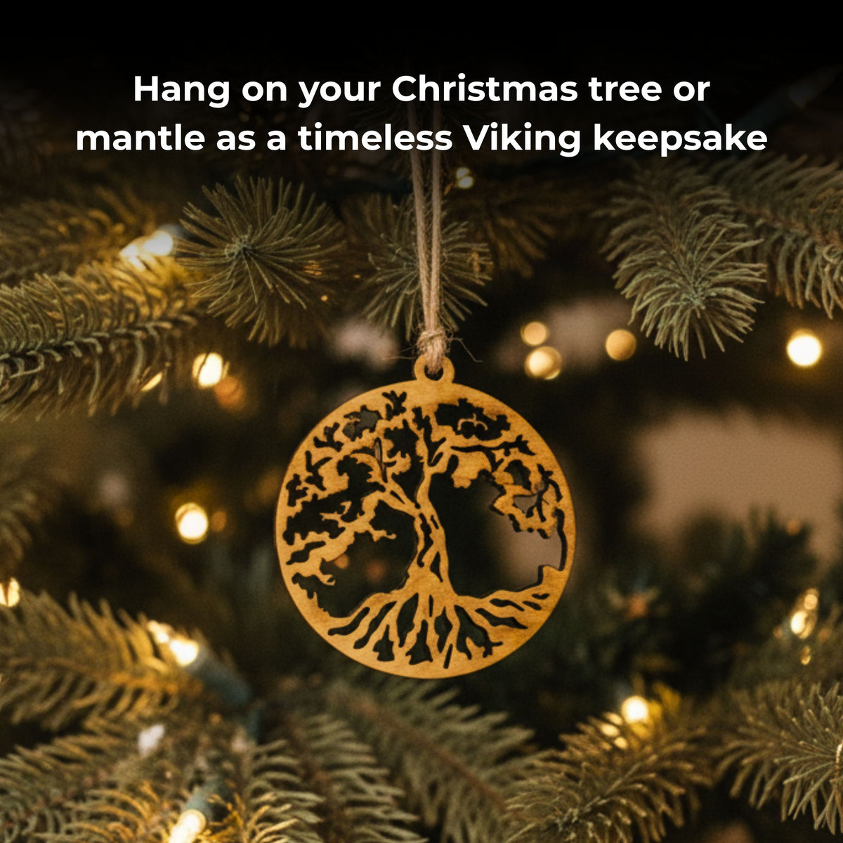 Wood Ornament Set (4)