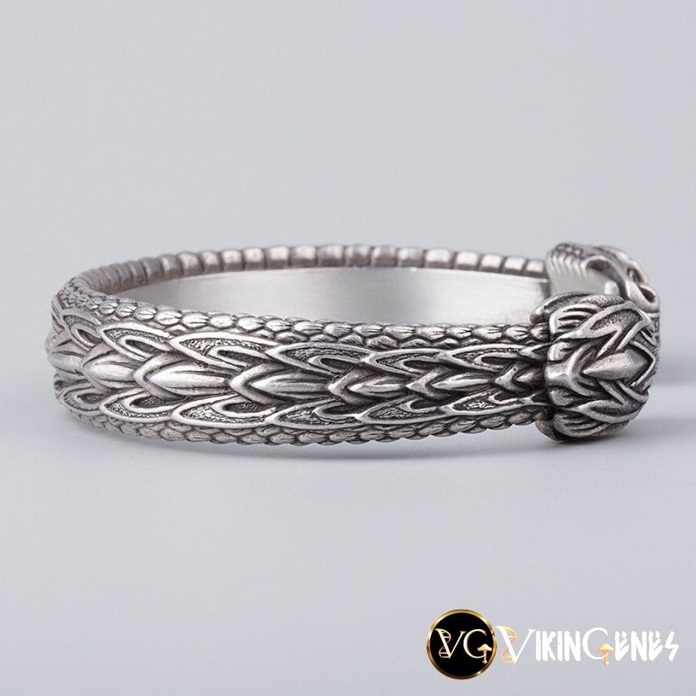 Viking Arm Ring With Midgard Serpent Jormungandr&#39;s Heads