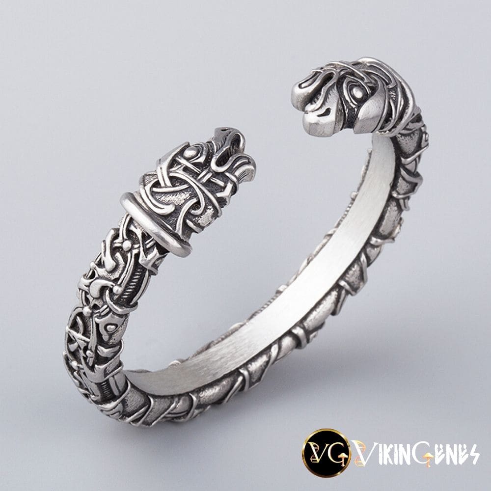 Viking Arm Ring With Odin&#39;s Ravens Hugin &amp; Munin