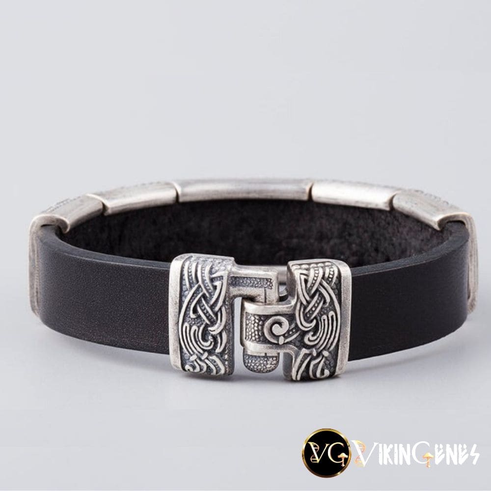 Viking Bracelet of - Gullinkambi - Valknut - Triquetra