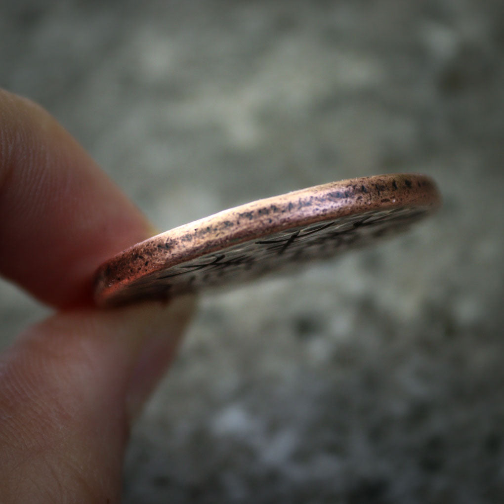 Helm of Awe Copper Coin – Aegishjalmur Stave | Shire Post Mint