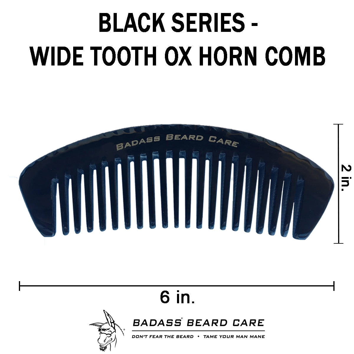 Wide Tooth Ox Horn Comb