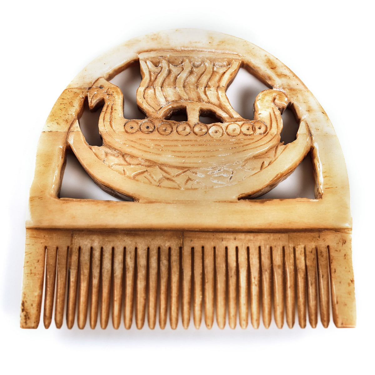 Viking Bone Beard Comb - Drakkar