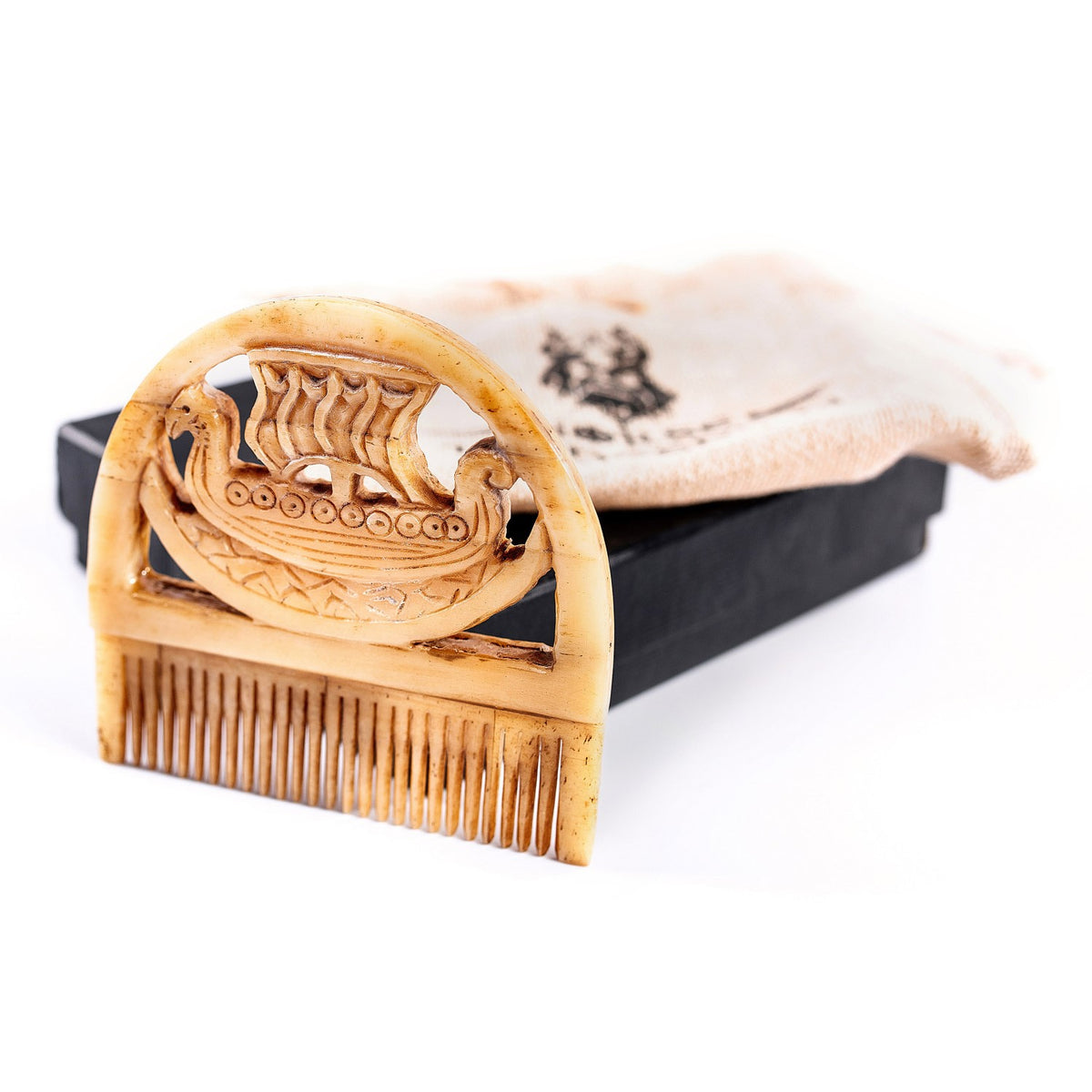 Viking Bone Beard Comb - Drakkar