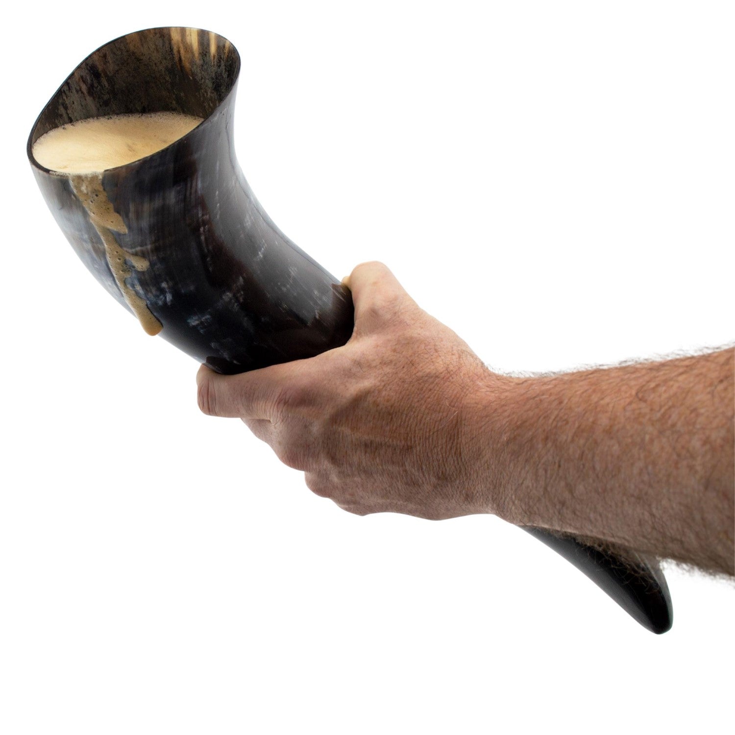 Viking Drinking Horn with Leather Holster | "The Journeyman"