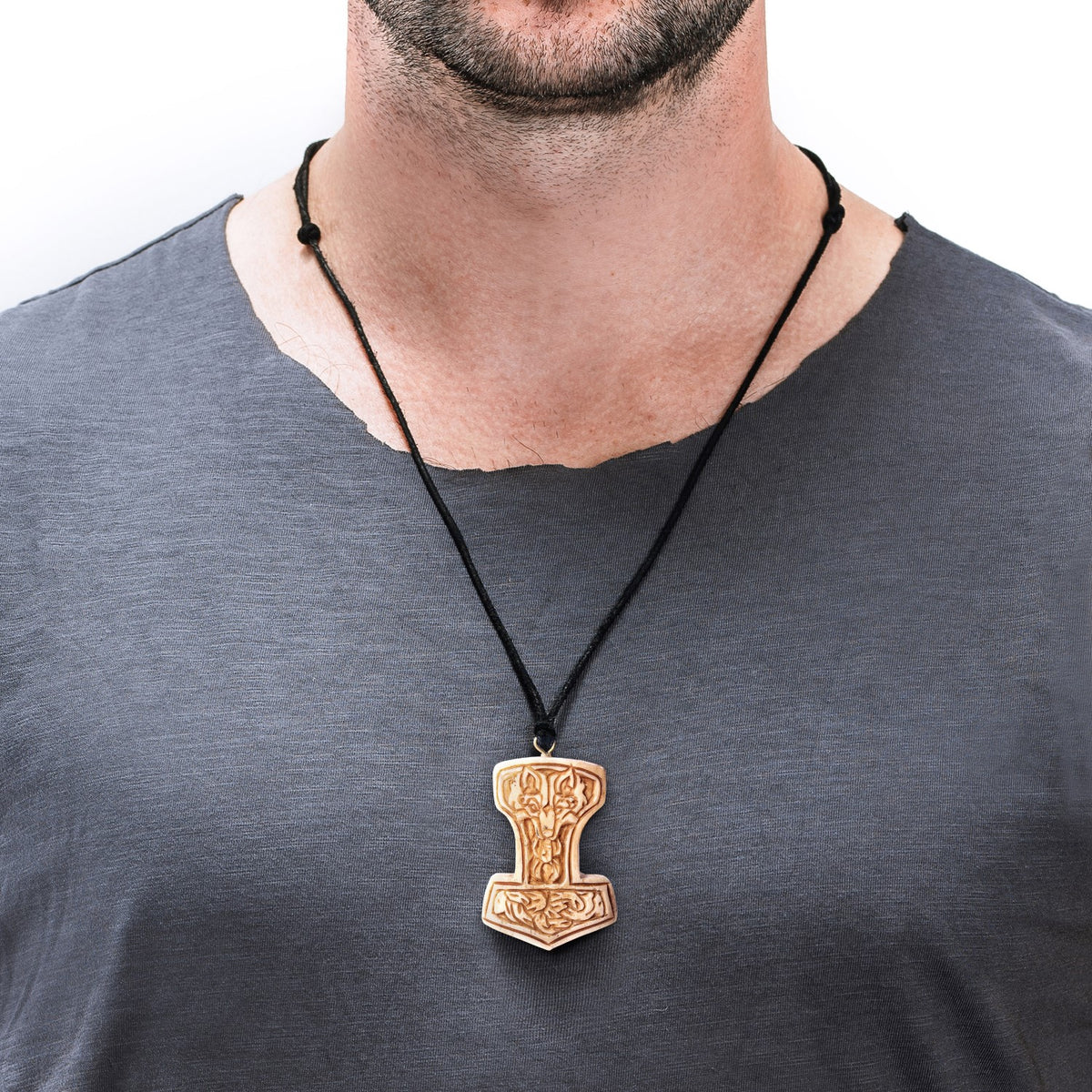 Viking Bone Pendant - Arctic Mjolnir