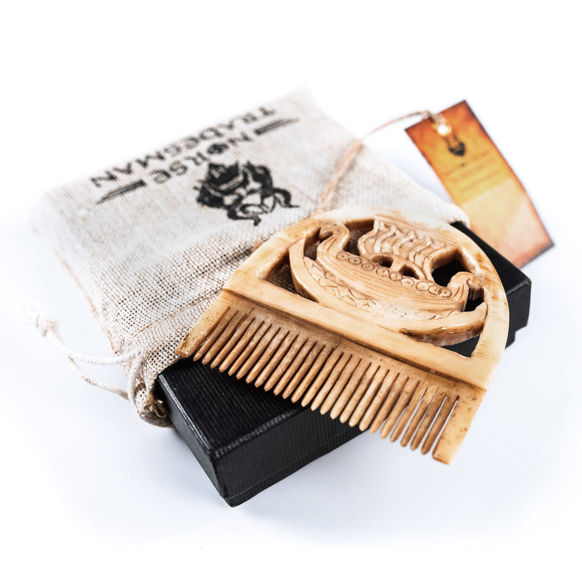 Viking Bone Beard Comb - Drakkar