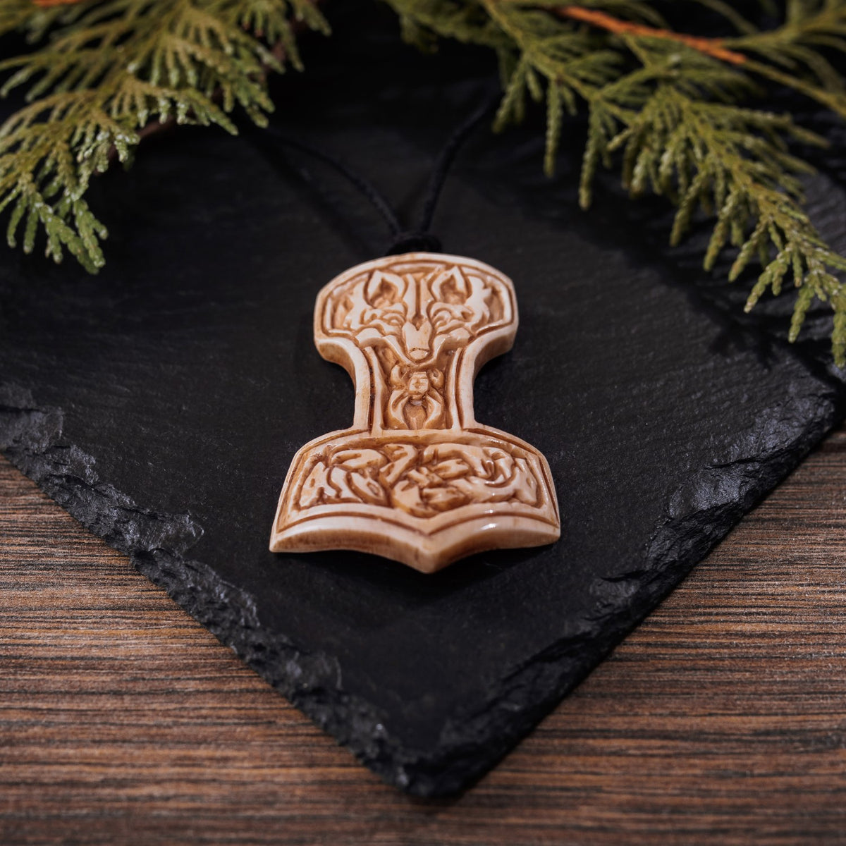 Viking Bone Pendant - Arctic Mjolnir
