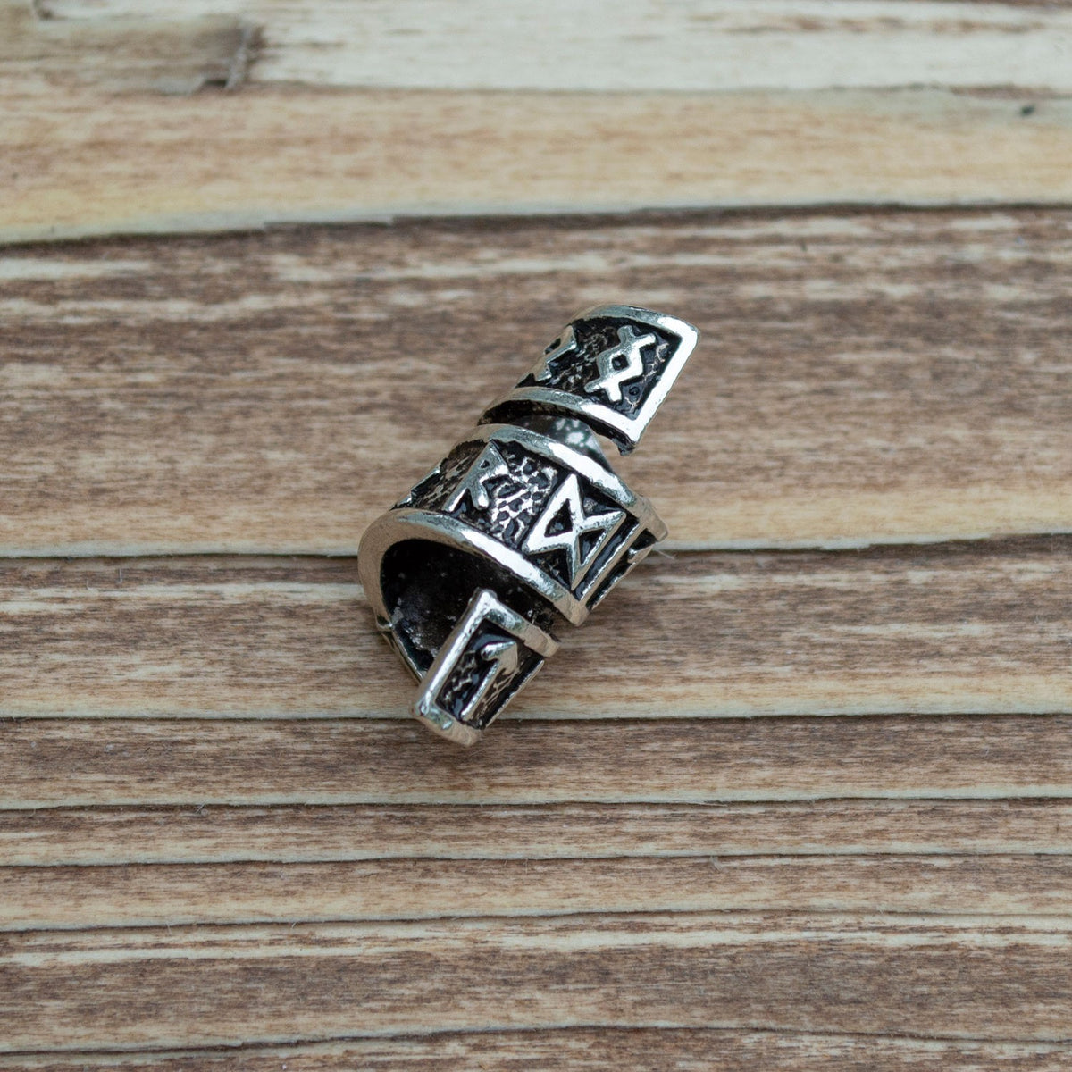 Viking Rune Beard Rings - (Silver - 4)